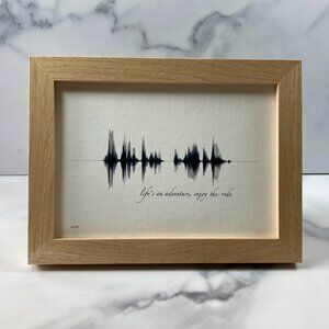 Life's An Adventure, Enjoy The Ride Soundwave 5x7 Canvas Frame